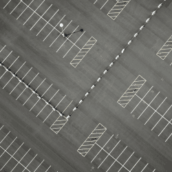 Parking lot striping